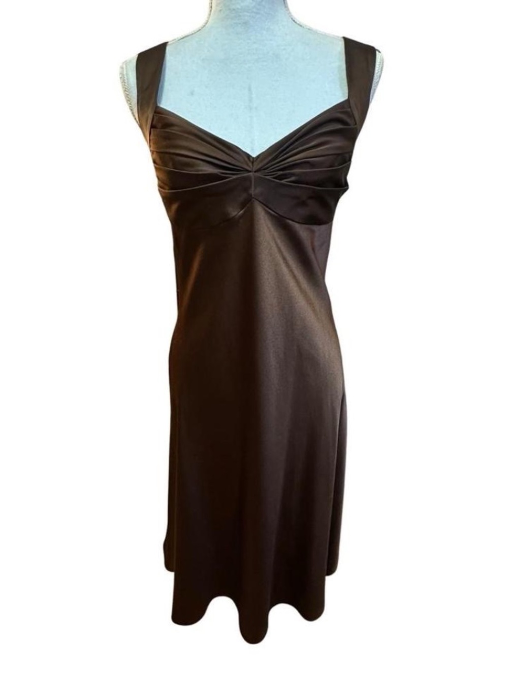 Calvin Klein chocolate brown midi dress